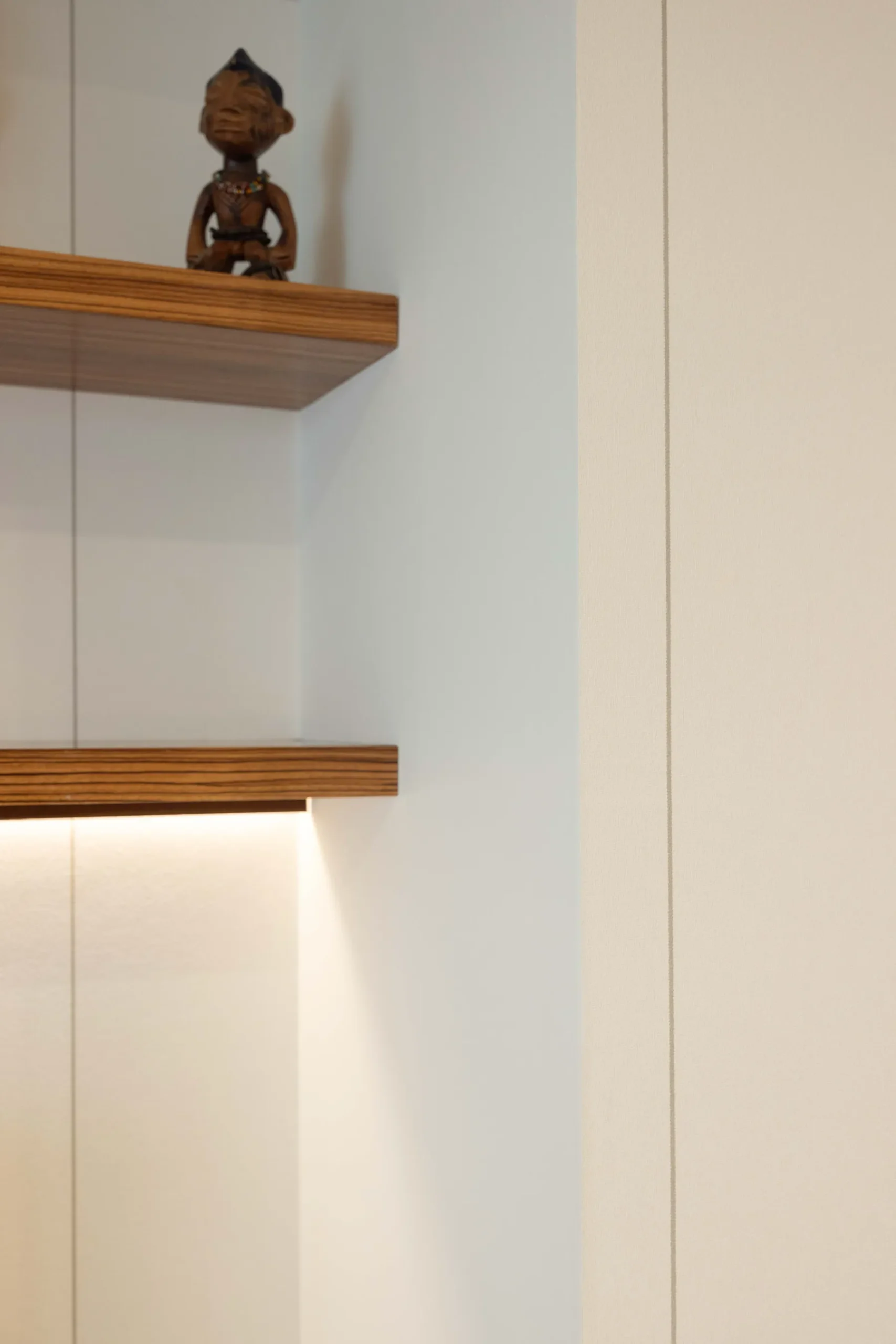 wooden shelfs detail